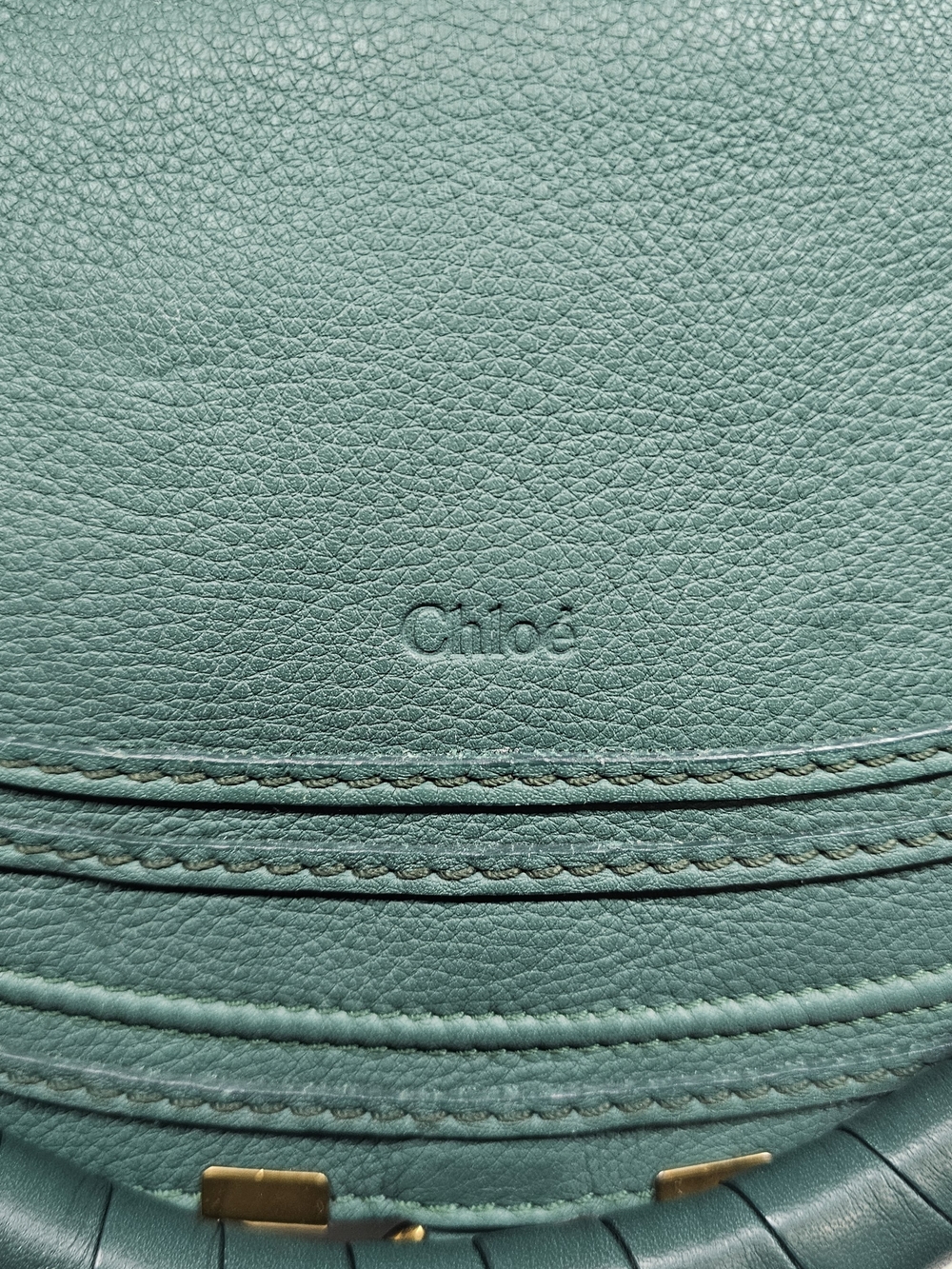 Chloe Marcie Green Leather Shoulder Bag - Picture 2 of 11